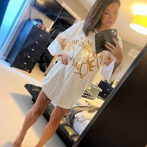 Oversize birthday queen sequin dress